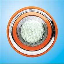 304&rdquo;不锈钢桔黄边12*1W大功率暖白泳池水底灯防水IP68