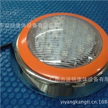 304&rdquo;不锈钢桔黄边12*1W大功率白光泳池水底灯防水IP68