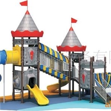 ISO认证儿童游乐乐园大型设备单双道组合波浪拱形动物植物滑梯城