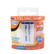 力特朗9V高容量锂电池780mah烟雾报警器电池金属探测仪电池