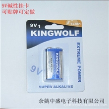 厂家直销9V环保碱性挂卡电池/9V碱性电池