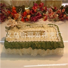 厂家直销混批经典田园欧式蕾丝布艺田园纸巾盒