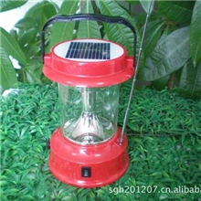 LED手提灯节能环保LED照明产品太阳能野营灯防水带收音机