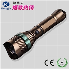 热销高品质新款led抗摔充电手电筒CREE强光手电筒系列批发