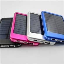 批发通用移动电源新款太阳能大容量充电器5000毫安双USB