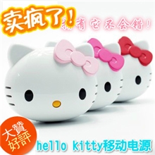 立体可爱卡通hellokitty充电宝8000毫安KT猫移动电源厂家批发
