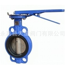 手动蝶阀、手动对夹软密封蝶阀