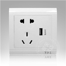 雅芙墙壁开关带usb的插座墙壁usb充电插座带电源10A五孔面板