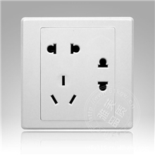 批发家用86暗装钢架七孔插座墙壁开关电源插座面板(支付宝交易)
