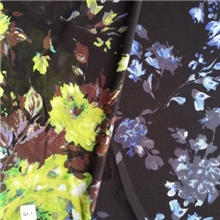 高质量韩国强捻丝1*1罗纹超薄型针织雪纺染色印花面料