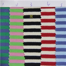 0.5cm*0.5cm浅绿间浅粉毛圈卫衣布