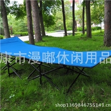 精品推荐加固型双层加厚面料沙滩床户外旅游便携折叠床