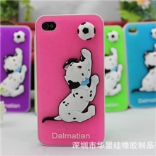 iphone4/4S手机保护套工厂清货处理可爱狗狗卡通硅胶手机外壳