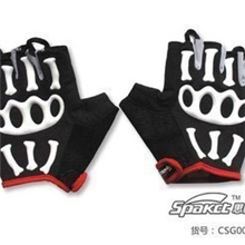 正品spakct思帕客骑行手套骷髅关节短指手套
