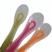 厂家直销各类硅胶勺硅胶安全软匙安全护龈软头汤匙软勺勺子