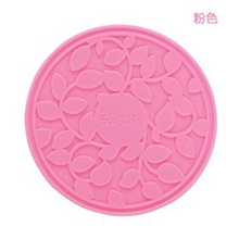 爆款现货直销防滑圆形硅胶杯垫图案杯垫创意硅胶隔热杯垫