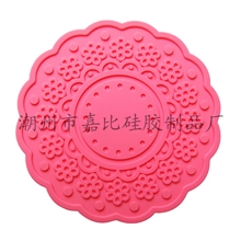 现货直销甜美复古蕾丝花边杯垫防烫隔热硅胶杯垫创意硅胶垫