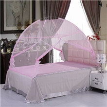 双开门不锈钢管魔术帐落地式宫廷方顶公主蚊帐落地纹帐拉链