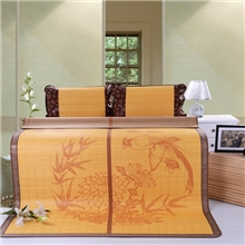 高档磨光印花席厂家直销让利回馈高档凉席三件套亏本让利