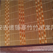 大量供应促销品安吉产精品镜面印花金砖竹凉席1.5*1.95米50元