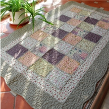 美式典雅纯棉绗缝地垫环保门垫拼布飘窗垫外贸布艺地毯游戏毯