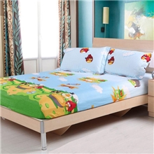 新品味全棉斜纹印花床笠席梦思保护套纯棉床罩三规格多色选