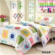 【2013厂家推荐】全棉斜纹印花学生宿舍三件套儿童卡通套件批发