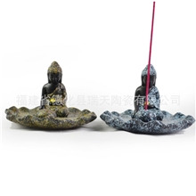 厂家供应批发蓝大理石手握舍利子的释迦摩尼佛香炉佛像0578