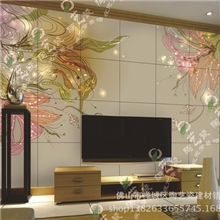 瓷砖夜光背景瓷砖3D彩雕背景墙薄板夜光背景墙飘逸陶艺瓷