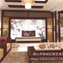 瓷砖夜光背景瓷砖3D彩雕背景墙薄板夜光背景墙享乐陶艺瓷