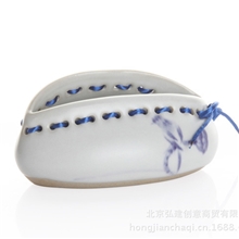 厂家直销陶瓷名片座汝瓷名片夹名片盒
