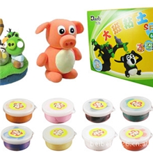 淘金币生日礼物无毒无味出口创意泥太空粘土12色工具保利龙球