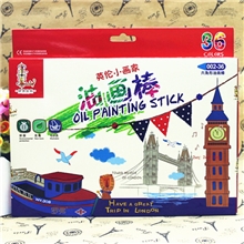 罗弗家族36色油画棒环保无毒可水洗油画棒批发美术绘画工具批发