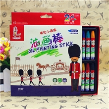 罗弗家族热销24色油画棒环保无毒可水洗油画棒奖品批发厂家直销