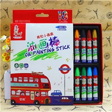 罗弗家族18色油画棒环保无毒可水洗油画棒批发美术学习用品批发