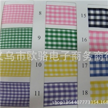 供应优质缎带格子带双面格子带批发