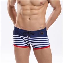 日系男泳裤海盗男士泳裤SEOBEAN希宾锦纶海边时尚游泳裤批发