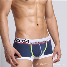 行书提花字母腰带内裤澳洲CROOTA蓝灰男式内裤平脚男士内裤批发