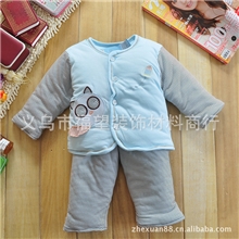 批发婴幼儿服装宝宝棉衣套装开衫外套婴儿秋冬装萦绕棉袄外出服