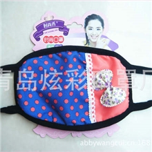2013新款女士仿牛仔圆点拼接口罩胶州防尘保暖时尚口罩加工批发