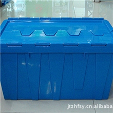 台州厂家供应超市物流箱、箱带盖可插式周转箱大、小号、塑料箱包