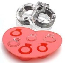 爱的冰戒指创意钻戒冰格冰块模具爱心冰模硅胶冰格