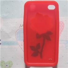 苹果4代创意玫瑰花手机套