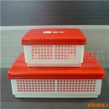 供应【热卖】小型塑料折叠篮二件套，蒙牛赠品塑料折叠蓝