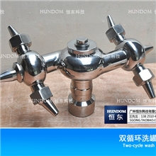 卫生级不锈钢双旋转洗罐器,双循环洗罐器，牛角清洗球