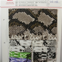 广州厂家供应贴膜蛇纹半pu毛底亚光人造革压花皮革pu革JXA-0185