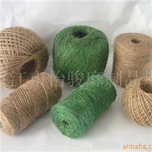 供应原色，绿色各种直径黄麻线