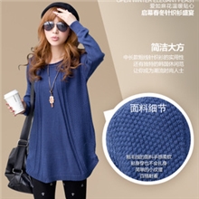 2013秋装新品韩版女装复古长袖宽松针织衫大码中长款毛衣批发厂家