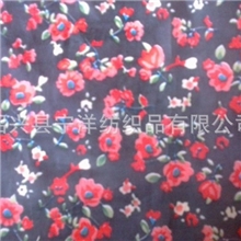 290t黑底小花涤纶里布休闲西服/棉服/羽绒服适用里料