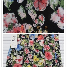 2013爆款夏季女装布料供应韩国绒印花布料雪纺印花面料花朵图案